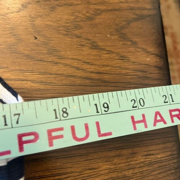 Talbots Monochrome Striped w button accents sleeveless TopLarge. - Picture 6 of 6